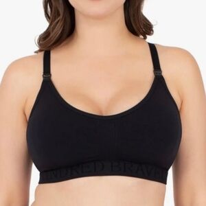 Kindred Bravely Sublime Hands Free Pumping and Nursing Sports Bra Black L Busty